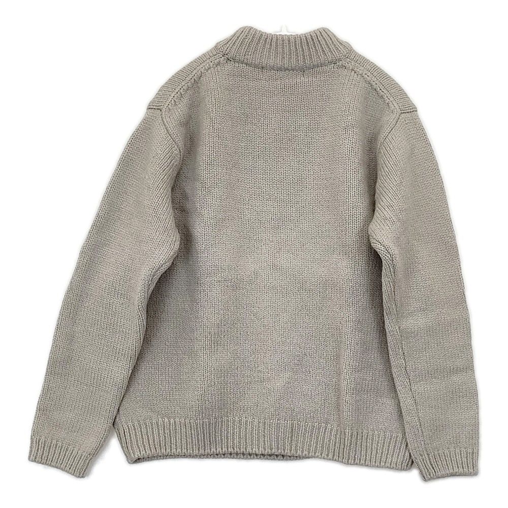 evam eva 畦編み wool aze PO 定価22000円 ウール セーター ニット グレー レディース エヴァムエヴァ 5-1021 T