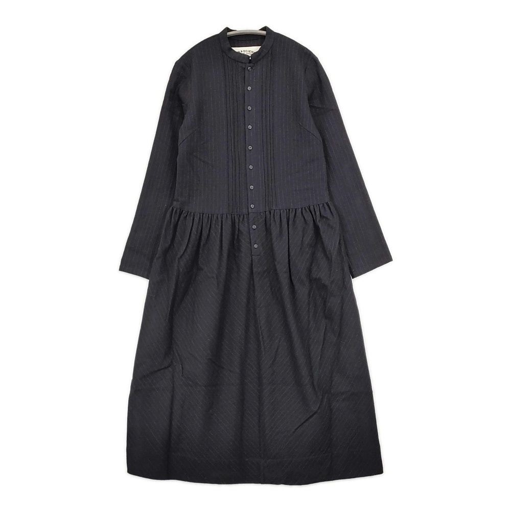 ARTS-SCIENCE ウール ストライプ タック 02-510-340 サイズ1 ワンピース ブラック ブラウン レディース アーツ-サイエンス 5-1021 T