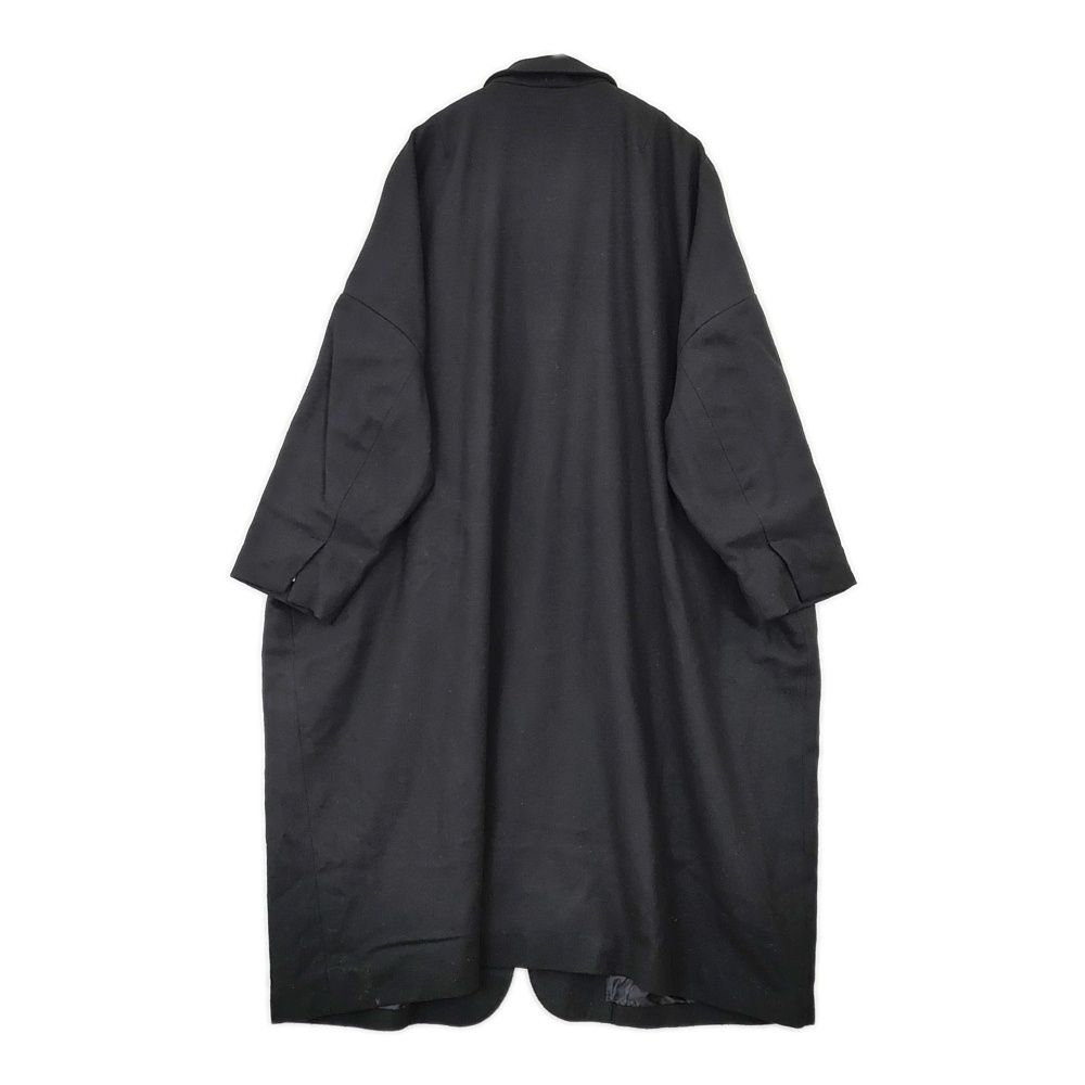 mizuiro-ind テーラードウールコート ドロップショルダー ワイドシルエット ウール混 コート ブラック レディース ミズイロインド 5-1021T