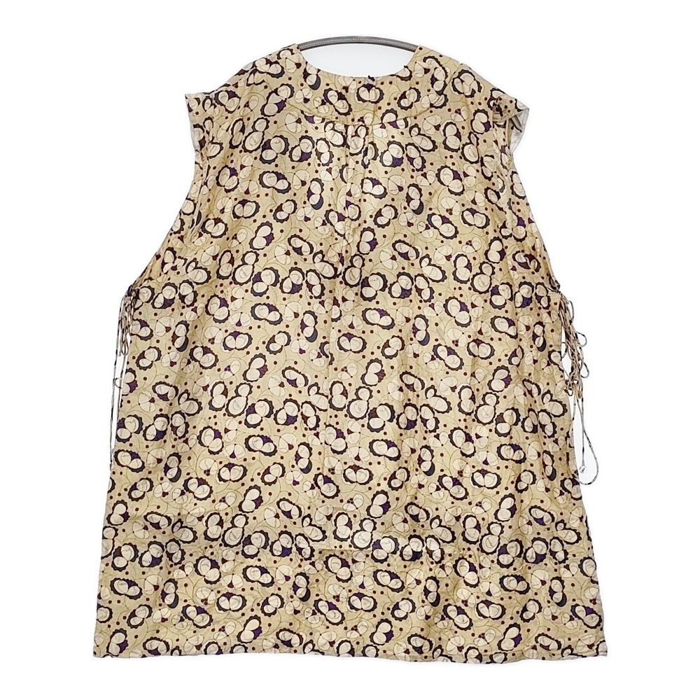 BUNON BN 9006 シルク フラワーエンブロイダリーVネックベスト 定価35200円 ブラウス シャツ ベージュ ネイビー レディース ブノン 5-1021 S