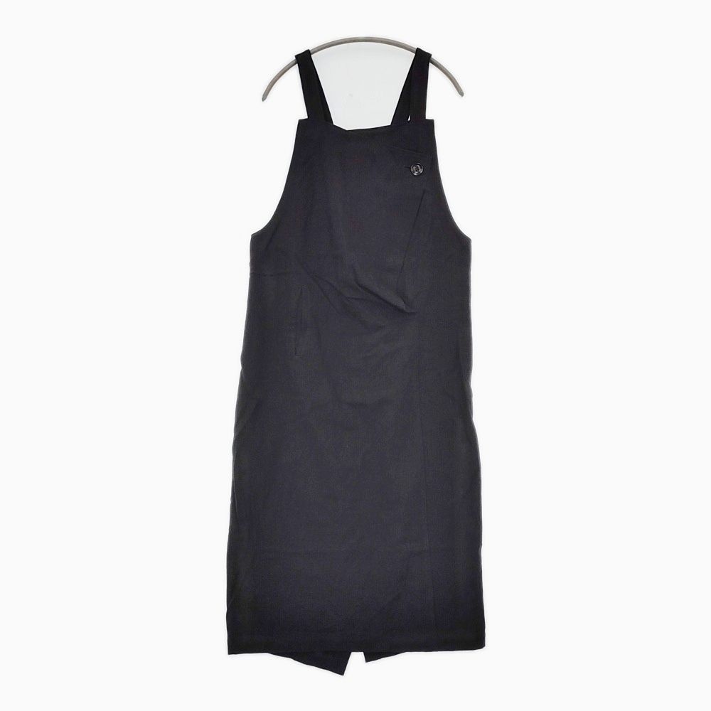 Y s コットンリネンツイルドレス YE-D16-007 サロペットスカート サロペット ブラック レディース ワイズ Yohji 5-1021M