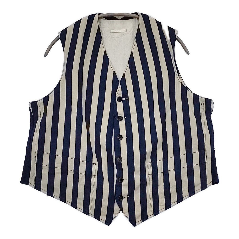 45R 45rpm 8111028 セーラーヒッコリー908VEST 定価44000円 ベスト ネイビー アイボリー レディース フォーティーファイブアールピーエム 5-1021M