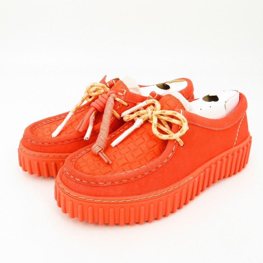 Clarks クラークス レザーシューズ ワラビー torhill Bee コーラル スエード 23.5 cm