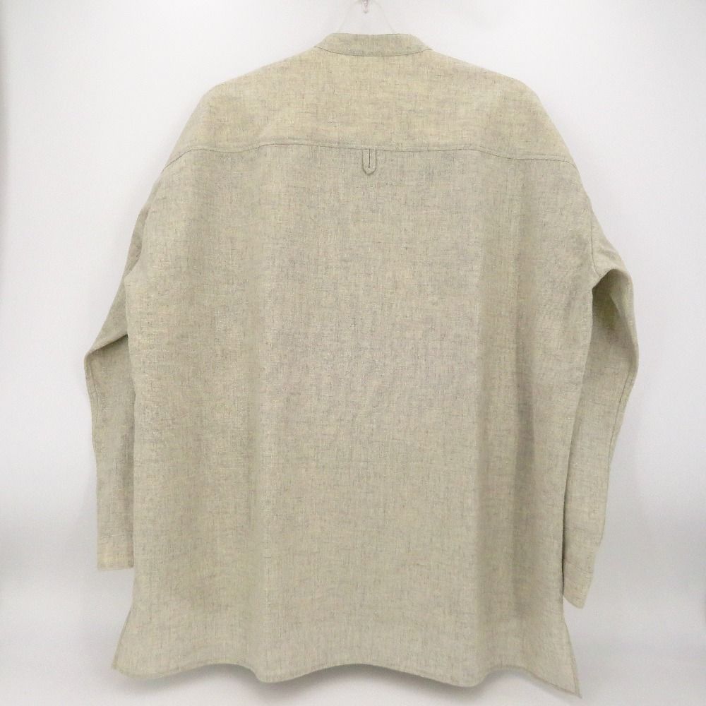 長袖シャツ HUIS. ハウス HUIS.×尾州ウール トロバンド オーバーシャツ ライトグレー F 015-KS 02-04 LGY