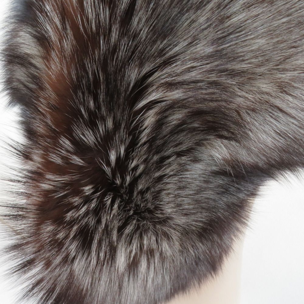 ショール SAGAFOX サガフォックス レディース ダークブラウン 長さ105cm 幅13cm 成人式 晴れ着 振袖 防寒 長さ105cm