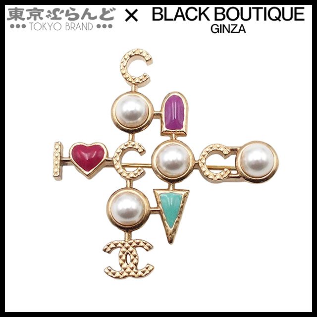 シャネル CHANEL ブローチ ライトゴールド メタル フェイクパール ココマーク A17P コスチュームジュエリー レディース 001014108