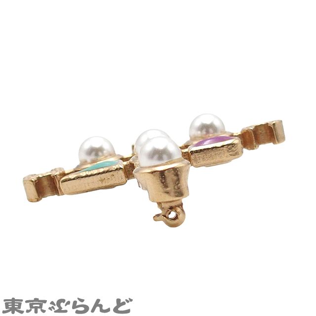 シャネル CHANEL ブローチ ライトゴールド メタル フェイクパール ココマーク A17P コスチュームジュエリー レディース 001014108