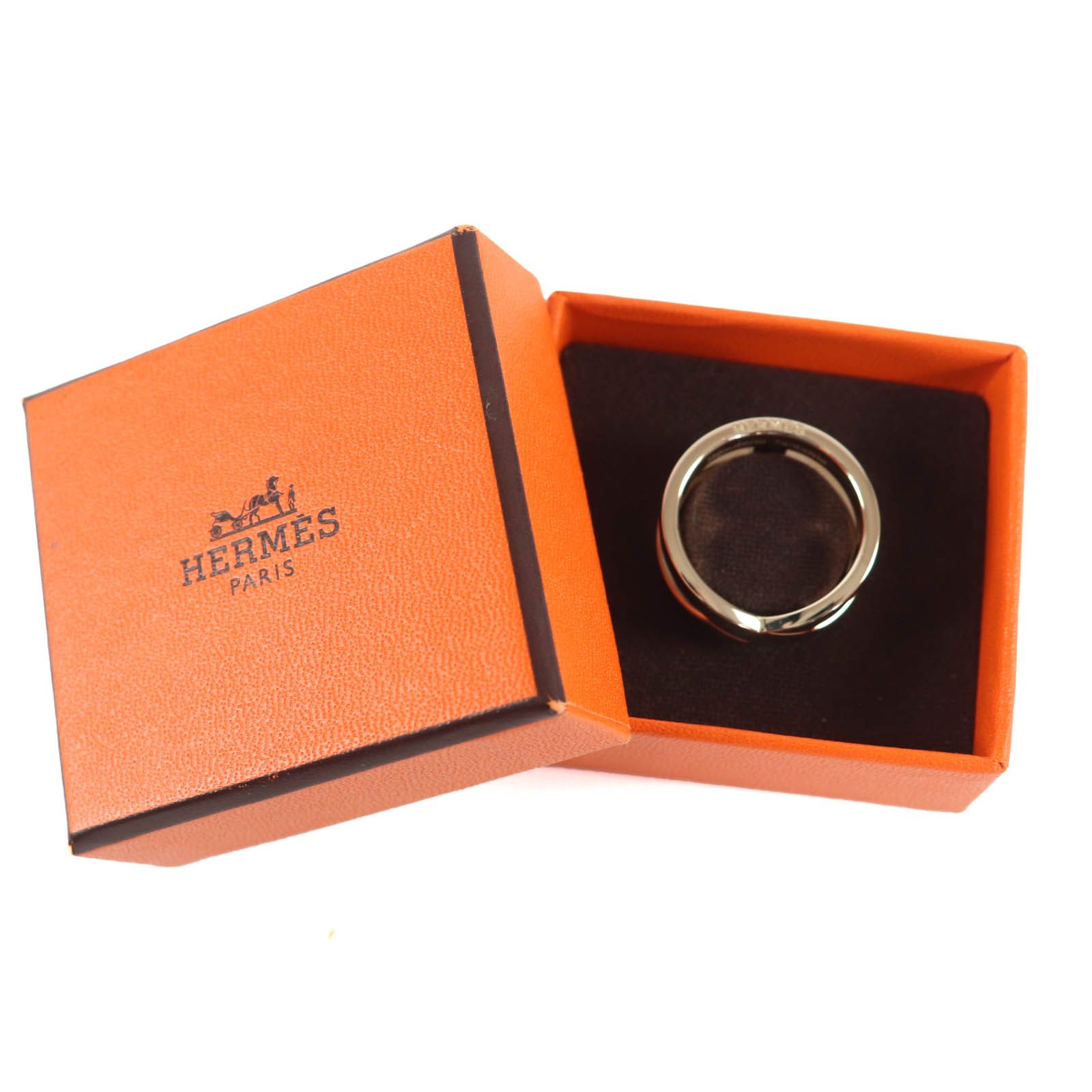 HERMES エルメス リュバン BIJOUTERIE FANTAISIE Hモチーフ スカーフリング ゴールド レディース