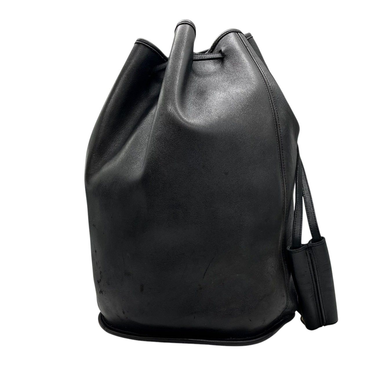 コーチ レザー リュックサック 9960 巾着型 バックパック 本革 自立可 ブラック メンズ レディース A4可 COACH ビンテージ クラシック 大容量 ドローストリング 0917-326 U1