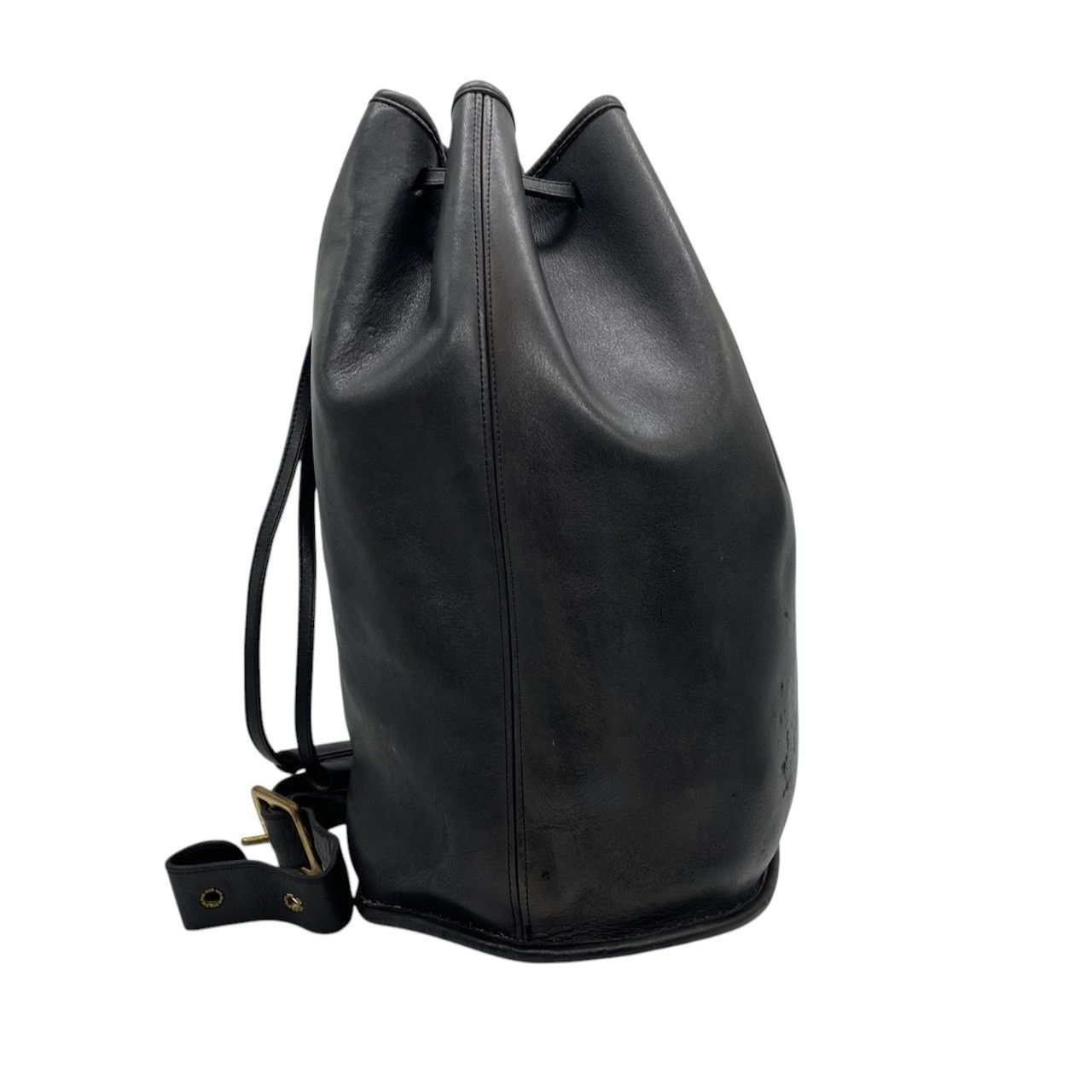 コーチ レザー リュックサック 9960 巾着型 バックパック 本革 自立可 ブラック メンズ レディース A4可 COACH ビンテージ クラシック 大容量 ドローストリング 0917-326 U1 DECORATOM_COM_BR