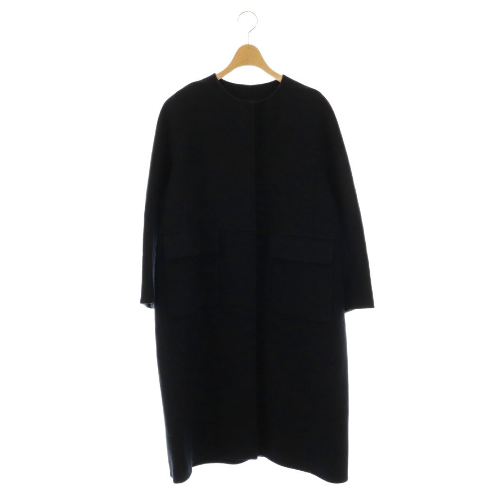 ドゥロワー Drawer ウールビーバーケヌキノー コート アウター 34 濃紺 NR OS