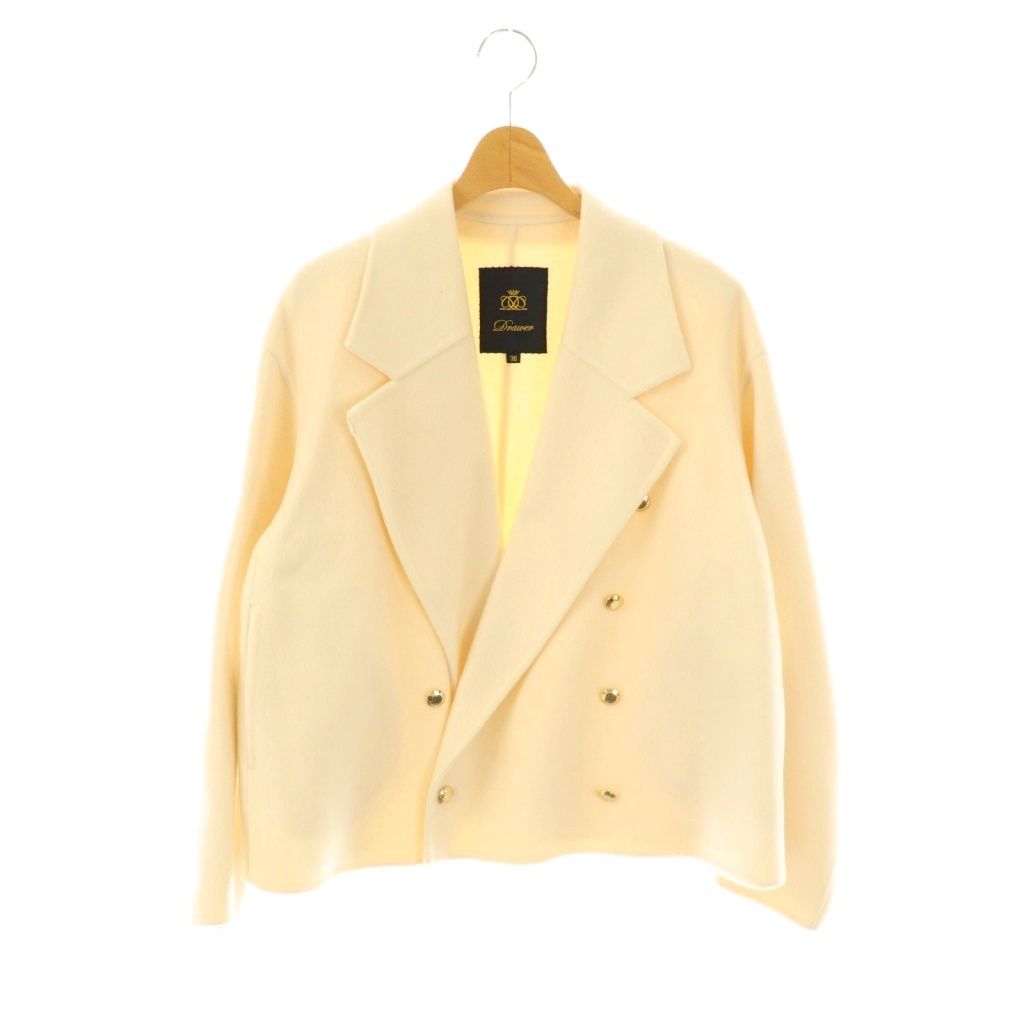 ドゥロワー Drawer 23AW ウールカシミヤケヌキテイラードジャケット アウター 36 アイボリー NR OS