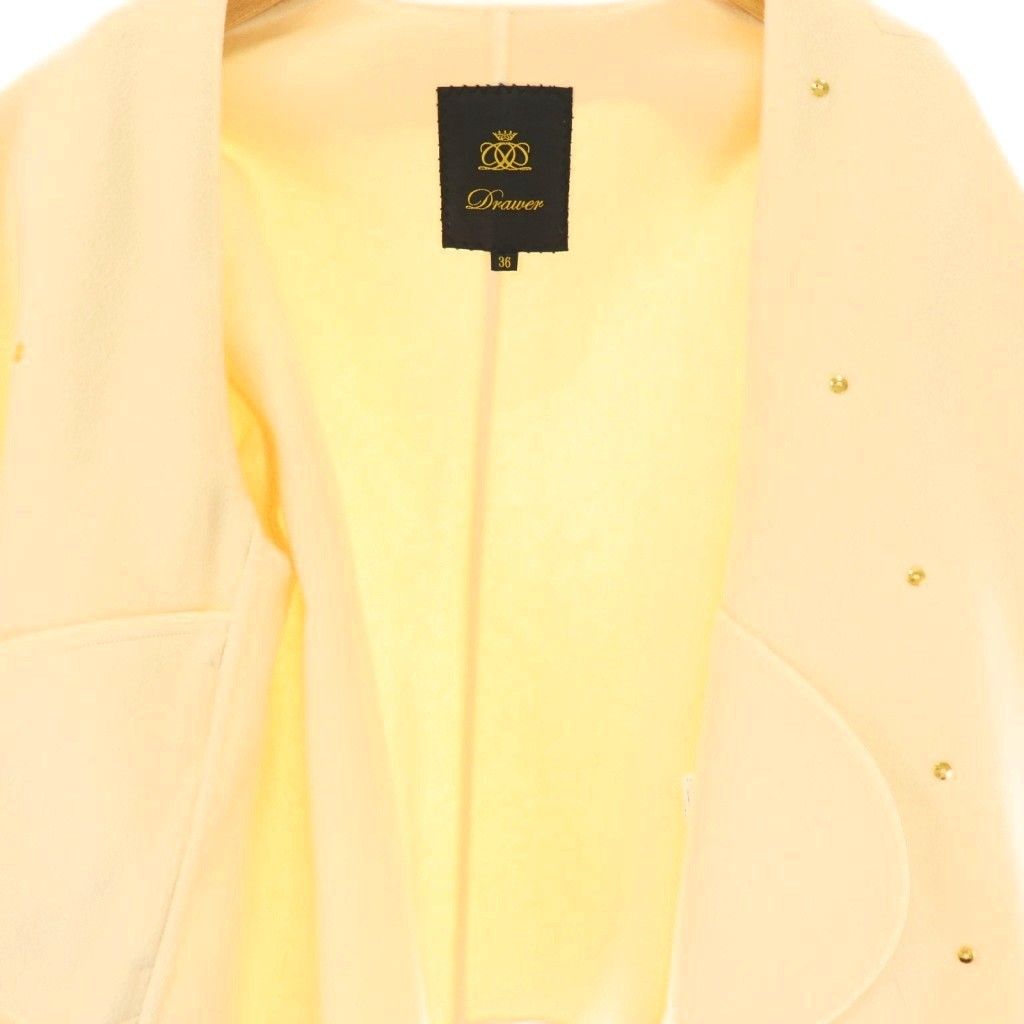 ドゥロワー Drawer 23AW ウールカシミヤケヌキテイラードジャケット アウター 36 アイボリー NR OS GULLKHAN_COM