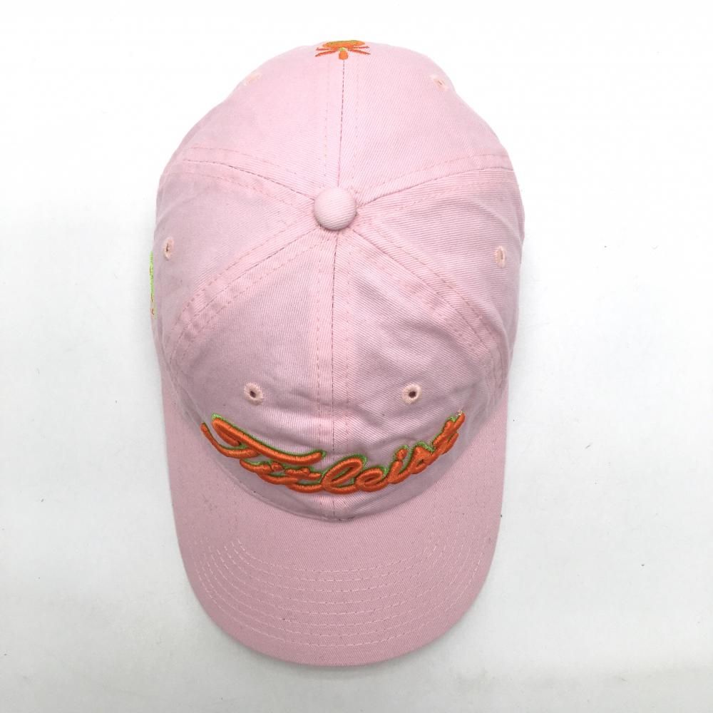 美品】タイトリスト×ニューエラ キャップ ピンク×オレンジ ニコちゃん