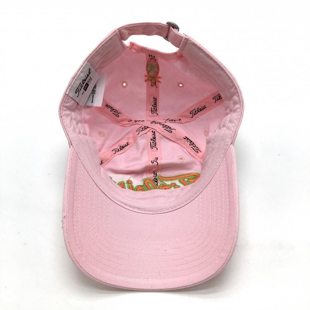 美品】タイトリスト×ニューエラ キャップ ピンク×オレンジ ニコちゃん