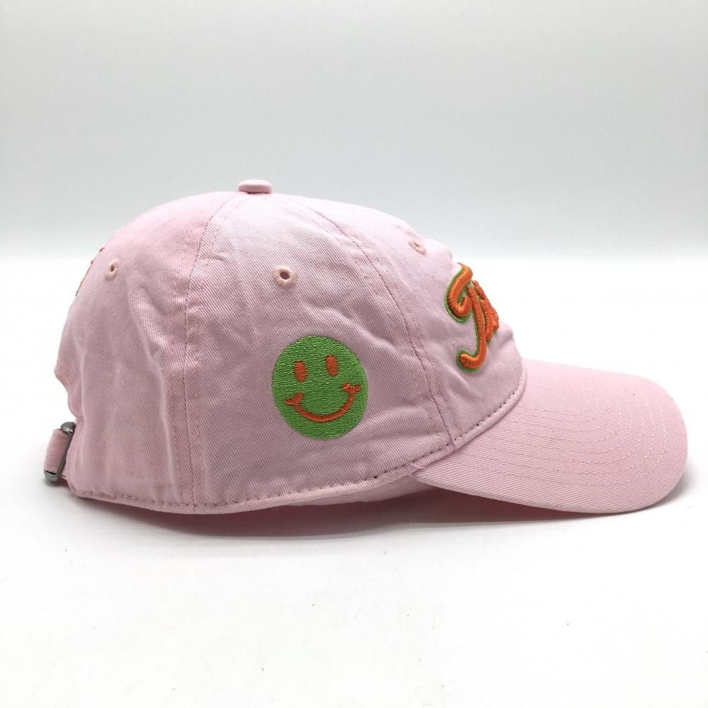 美品】タイトリスト×ニューエラ キャップ ピンク×オレンジ ニコちゃん