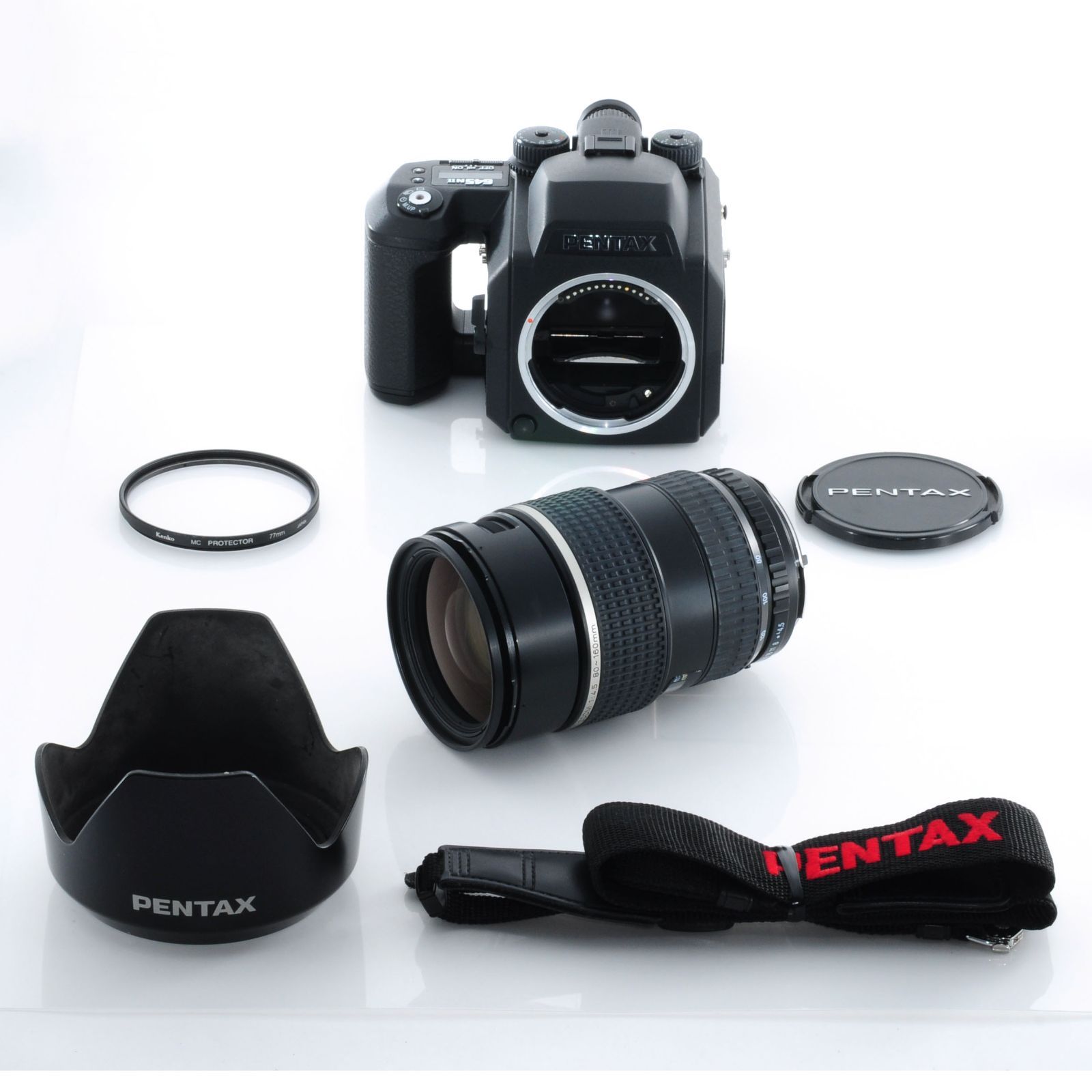 ペンタックス PENTAX 645 NⅡ SMC FA 80 160 mm F 4 5 中判カメラレンズセット 動作良好 M 864 A