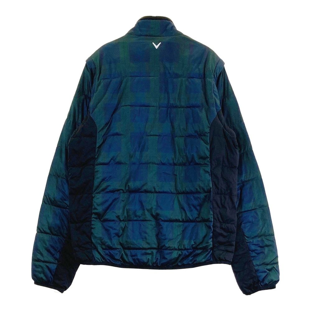 サイズ L CALLAWAY キャロウェイ 2WAY中綿ジップジャケット チェック柄 ネイビー系 240101410347 ゴルフウェア メンズ ストスト