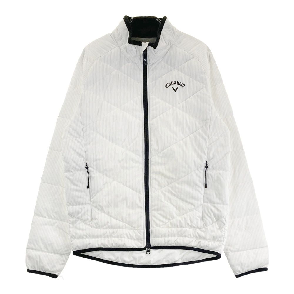 サイズ M CALLAWAY キャロウェイ 長袖 中綿ジャケット ストライプ柄 ホワイト系 240101431682 ゴルフウェア メンズ ストスト