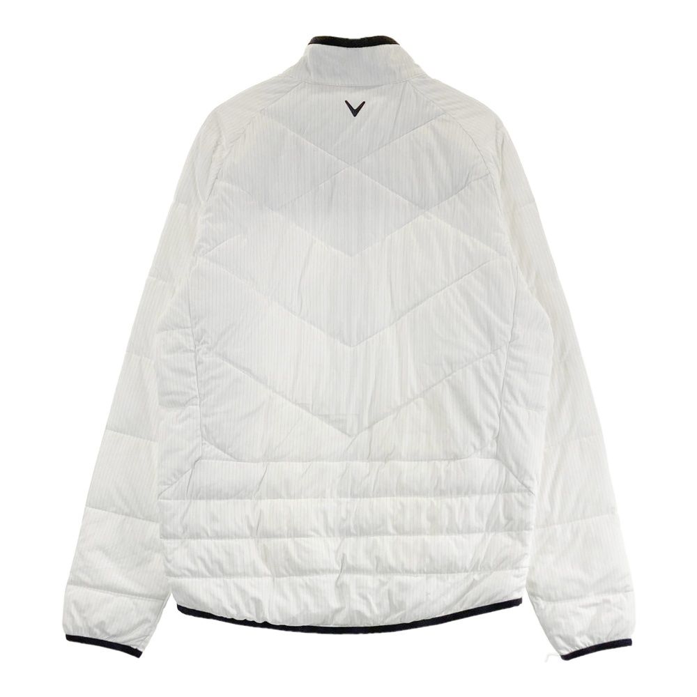 サイズ M CALLAWAY キャロウェイ 長袖 中綿ジャケット ストライプ柄 ホワイト系 240101431682 ゴルフウェア メンズ ストスト