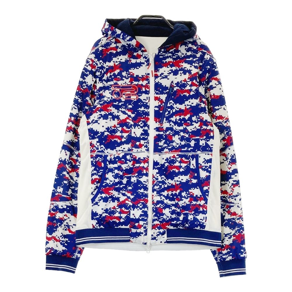 サイズ LL ROSASEN ロサーセン 044-58111 2WAYフード付 リバーシブル 中綿ジャケット 総柄 ネイビー系 240101531817 ゴルフウェア メンズ ストスト