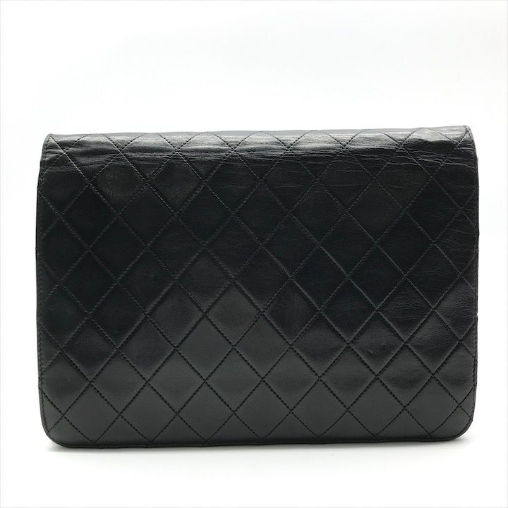 CHANEL シャネル ココマーク プッシュロック ラムスキン マトラッセ チェーン ショルダー バッグ ブラック ブランド 鞄 k6606