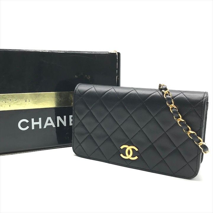 CHANEL シャネル ココマーク プッシュロック ラムスキン ミニマトラッセ チェーン ショルダー バッグ ブラック ブランド 鞄 y 34