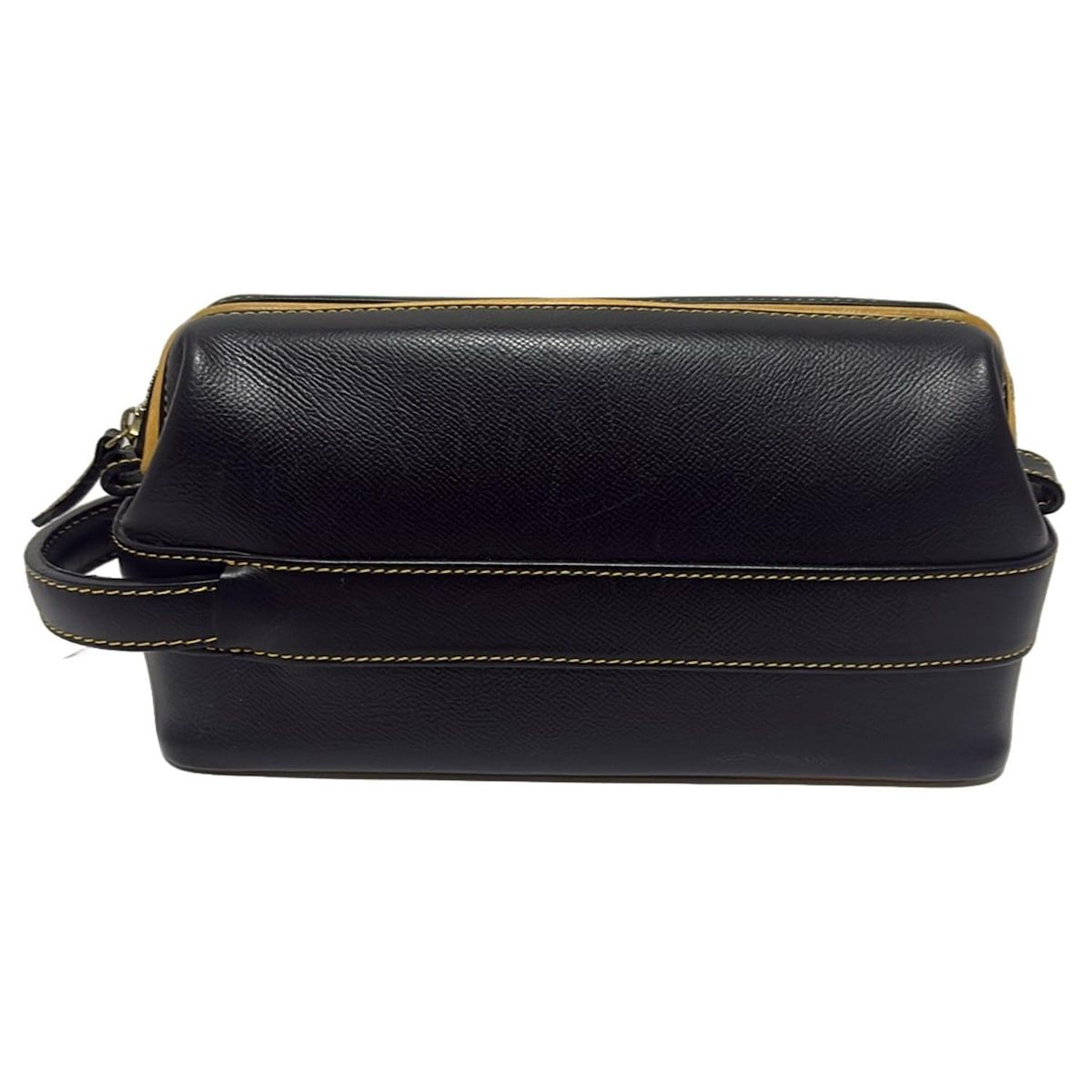 大峽製鞄 オオバセイホウ セカンドバッグ - 黒 レザー