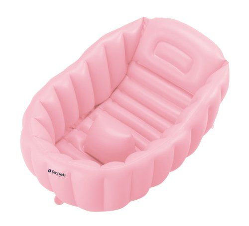 新品　リッチェル ふかふかベビーバス ピンク