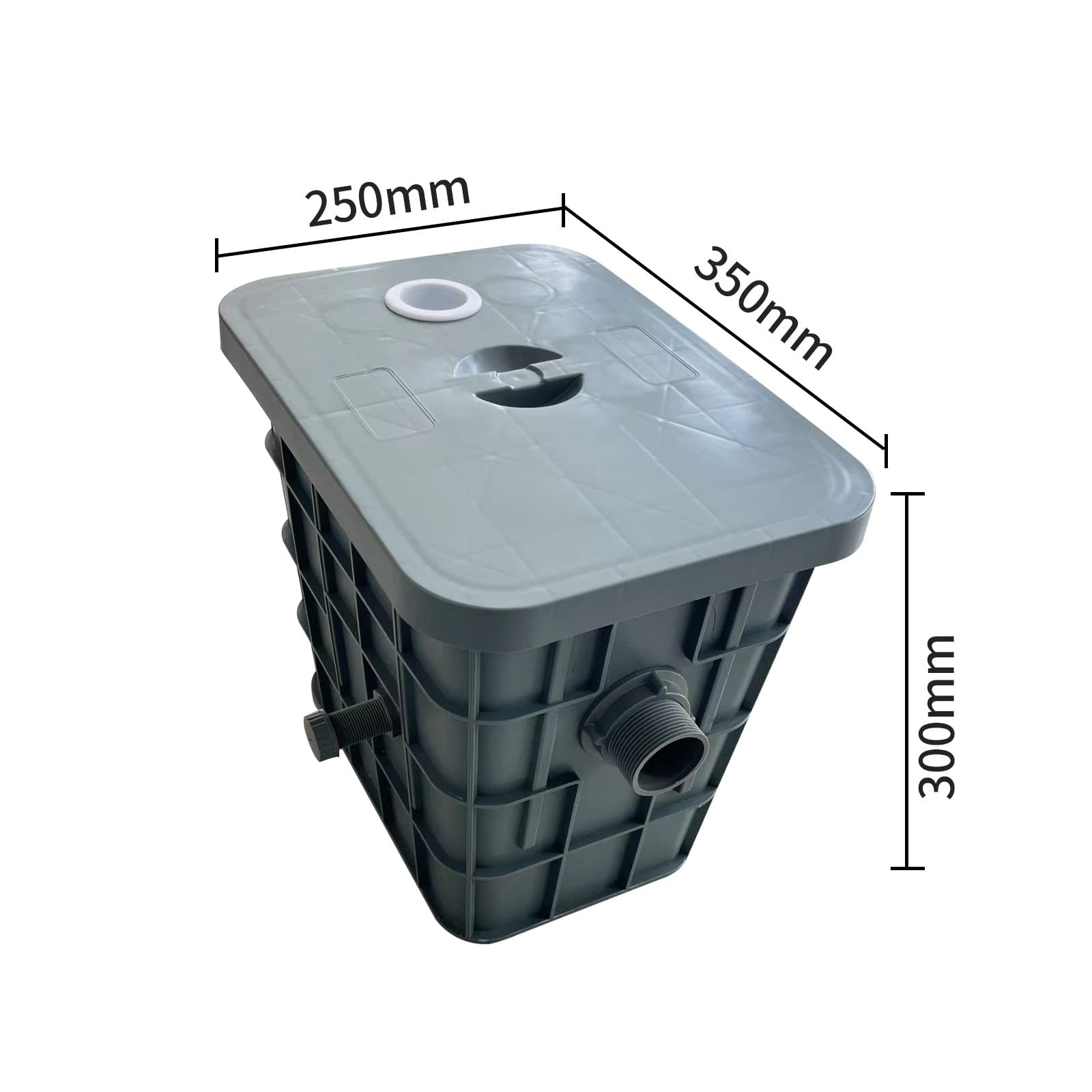 容量26L パイプ流入床置型グリーストラップ変性ポリマー材料 取り外し なバッフル付き レストラン キッチン用 Oiwatbxグリストラップはグレー グリース阻集器自宅用 業務用 排水遮断処理 MARWIL-DEMENAGEMENTS_CH