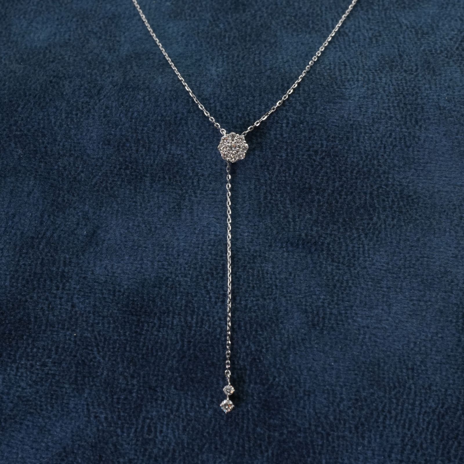 ポンテヴェキオ ダイヤ Y字 フラワー ネックレス 25-2026S