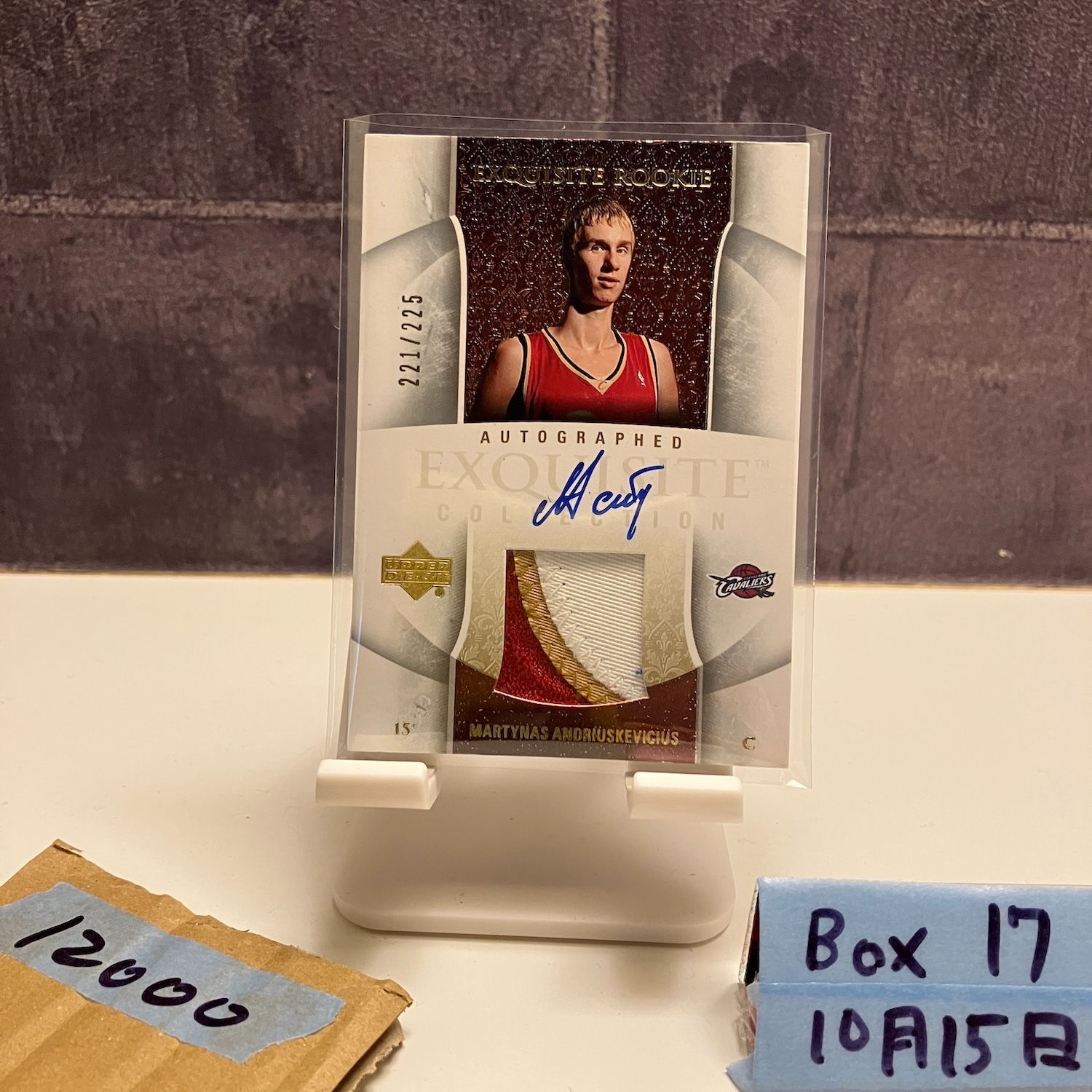 2006 Upper Deck Exquisite Collection Martynas Andriuskevicius 221 225 直筆サインカード Cleveland Cavaliers パッチ RC ルーキー Rookie カード