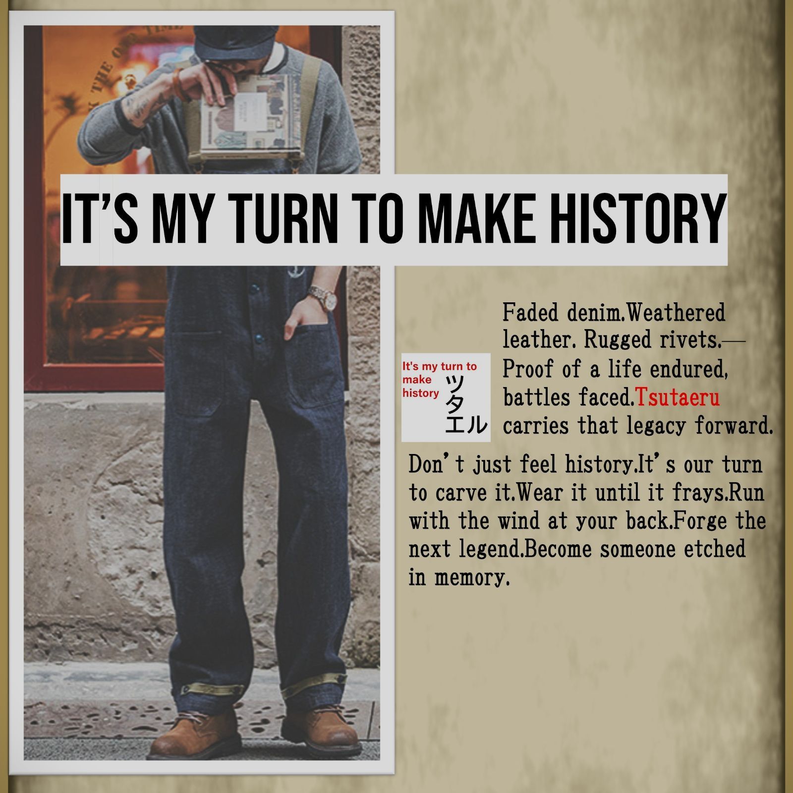  ツタエル ミリタリー デッキパンツ ヴィンテージ メンズ オーバーオール NAVY 綿100 オーバーオール つなぎ パンツ