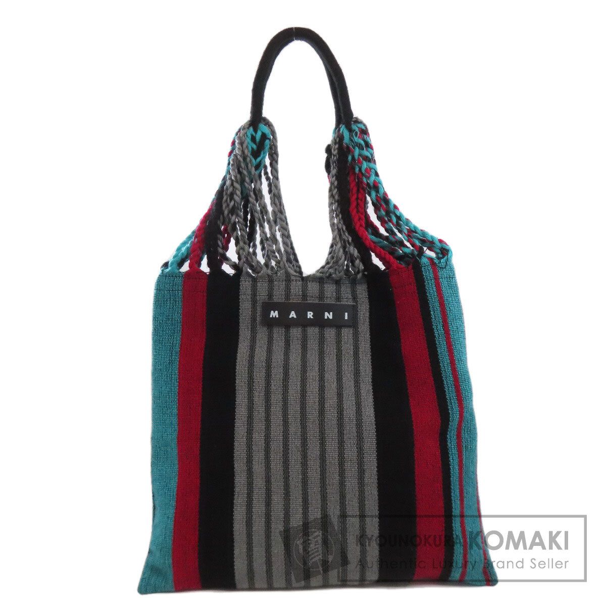 MARNI マルニ マーケット ハンモック トートバッグ ポリエステル レザー レディース