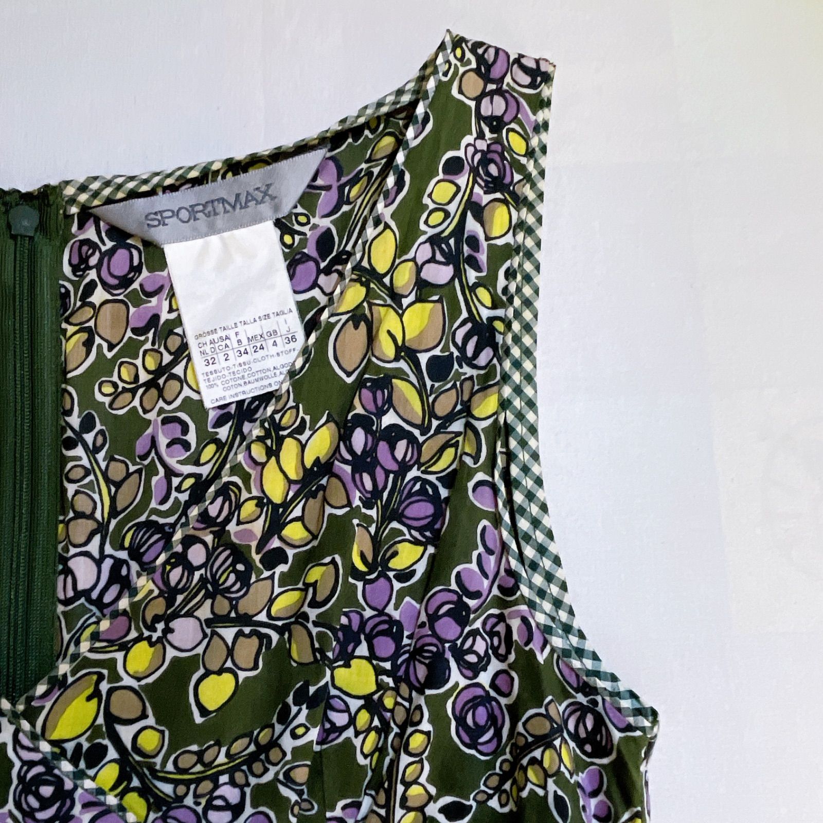 SPORTMAX 花柄 ノースリーブ ひざ丈ワンピース LD prime  