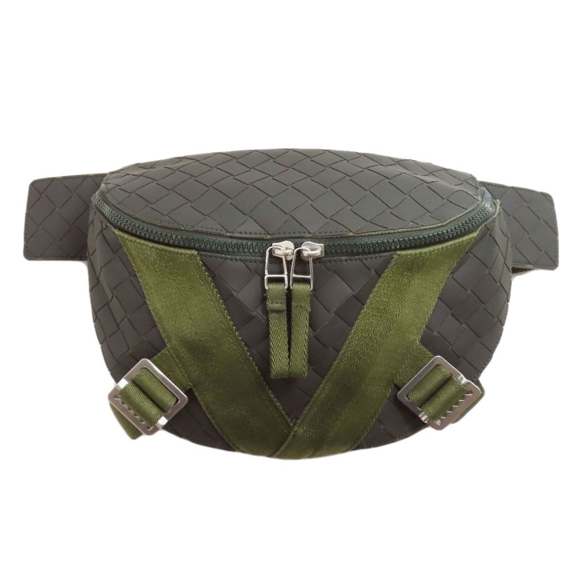 BOTTEGA VENETA ボッテガヴェネタ ニューラバー イントレチャート ボディバッグ ラバー キャンバス レディース