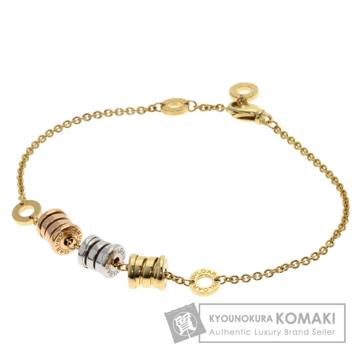 BVLGARI ブルガリ B-zero1 ビーゼロワン スリー エレメント ブレスレット K18YG K18PG K18WG レディース