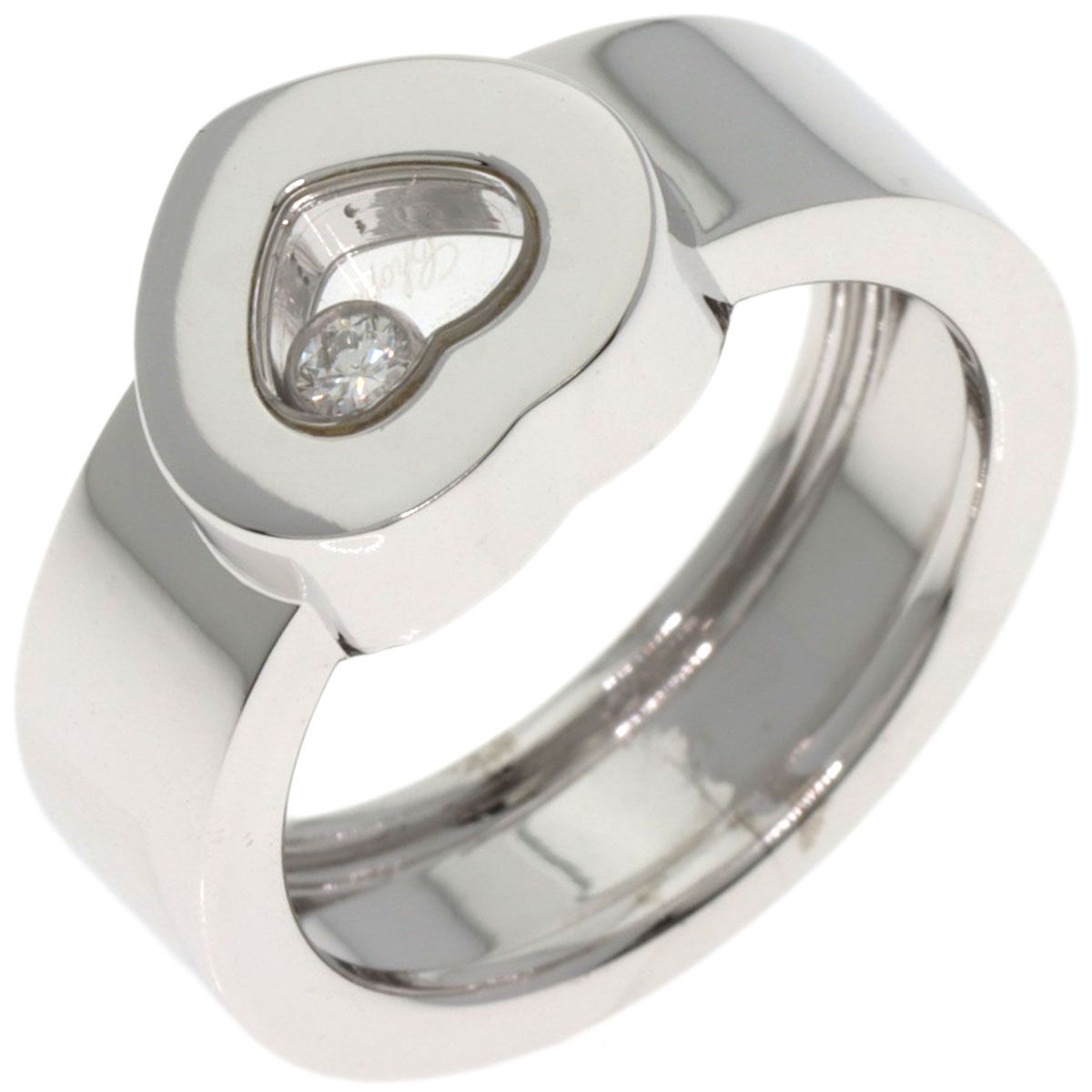 Chopard ショパール ハッピー ダイヤモンド リング 指輪 K18WG レディース FORTGASGNV_COM_BR