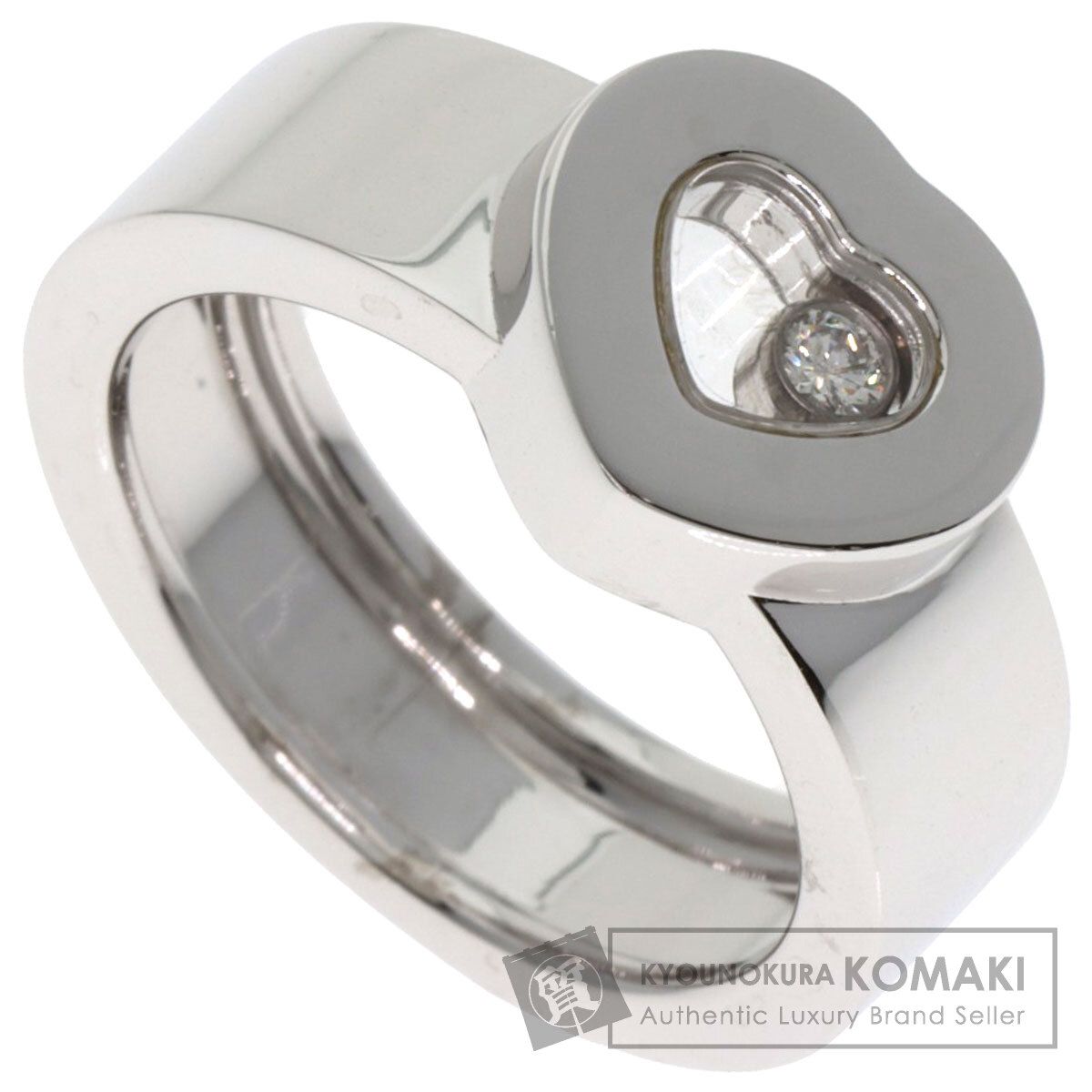 Chopard ショパール ハッピー ダイヤモンド リング 指輪 K18WG レディース