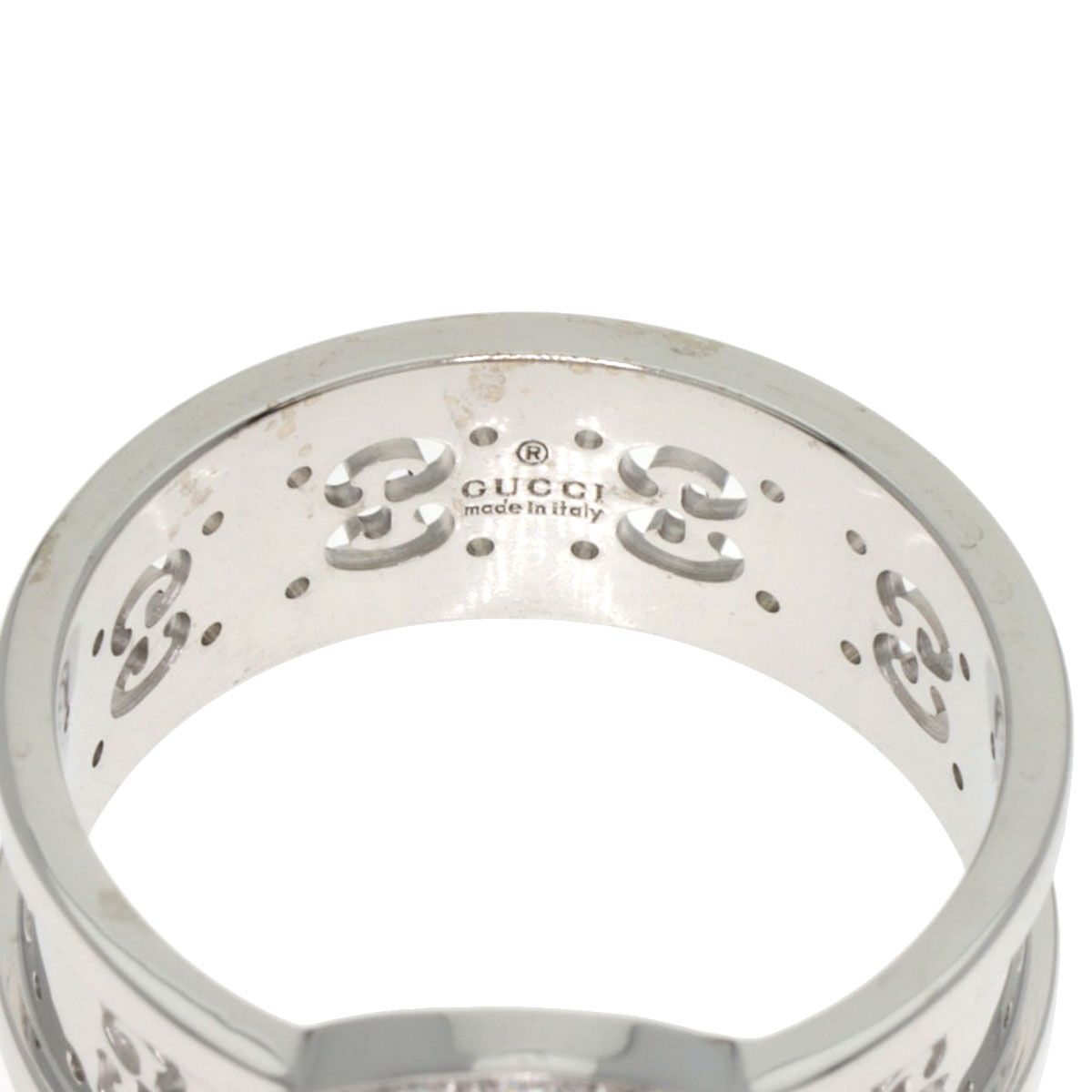 GUCCI グッチ アイコン トワール パヴェ ダイヤモンド 10 リング 指輪 K18WG レディース FORTGASGNV_COM_BR