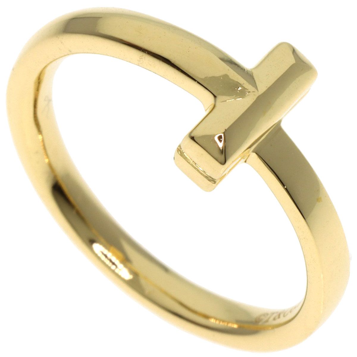 TIFFANY-Co. ティファニー Tワン リング 指輪 K18YG レディース