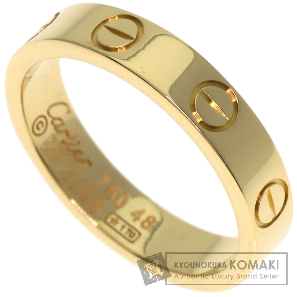 CARTIER カルティエ ミニ ラブリング 48 リング 指輪 K18YG レディース