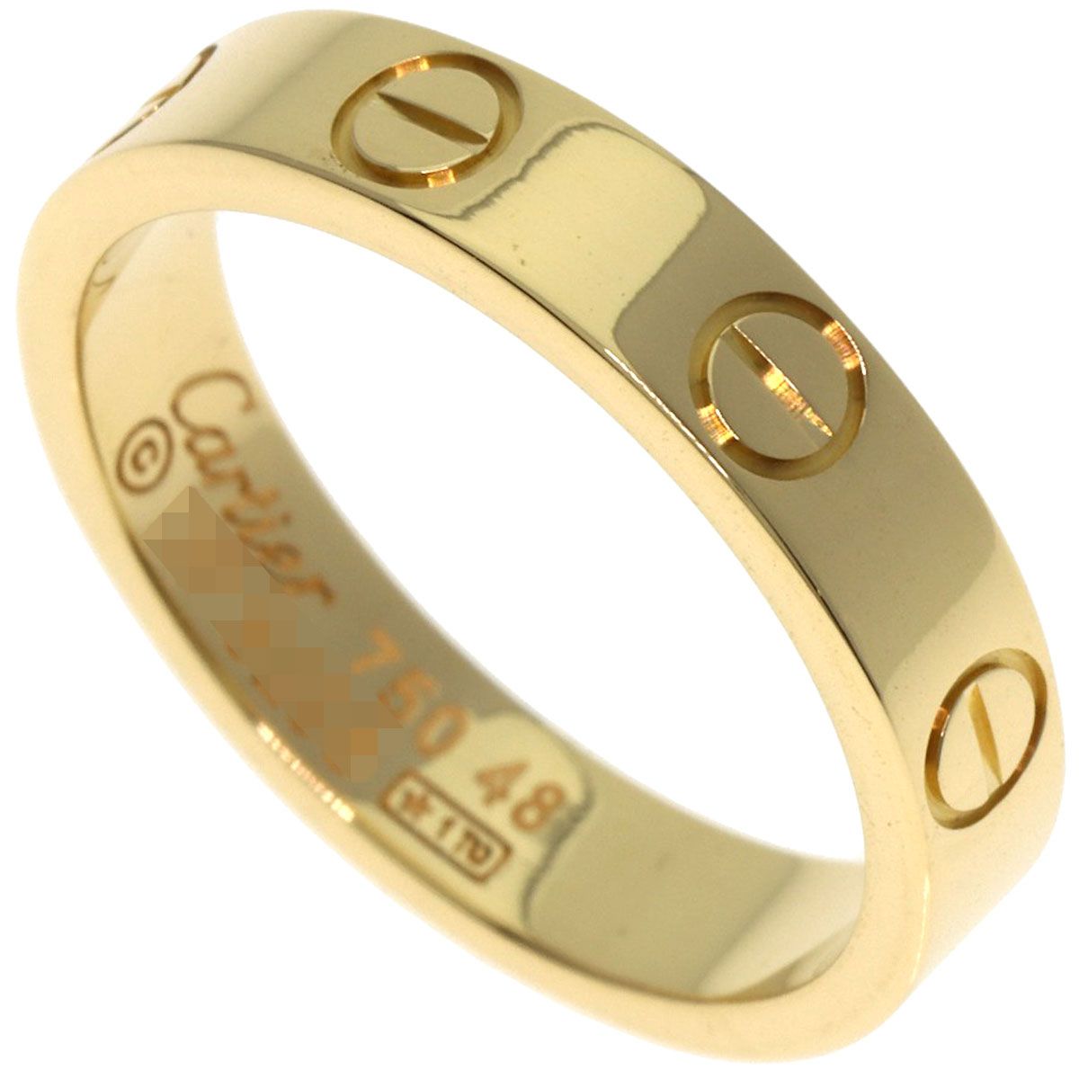 CARTIER カルティエ ミニ ラブリング 48 リング 指輪 K18YG レディース