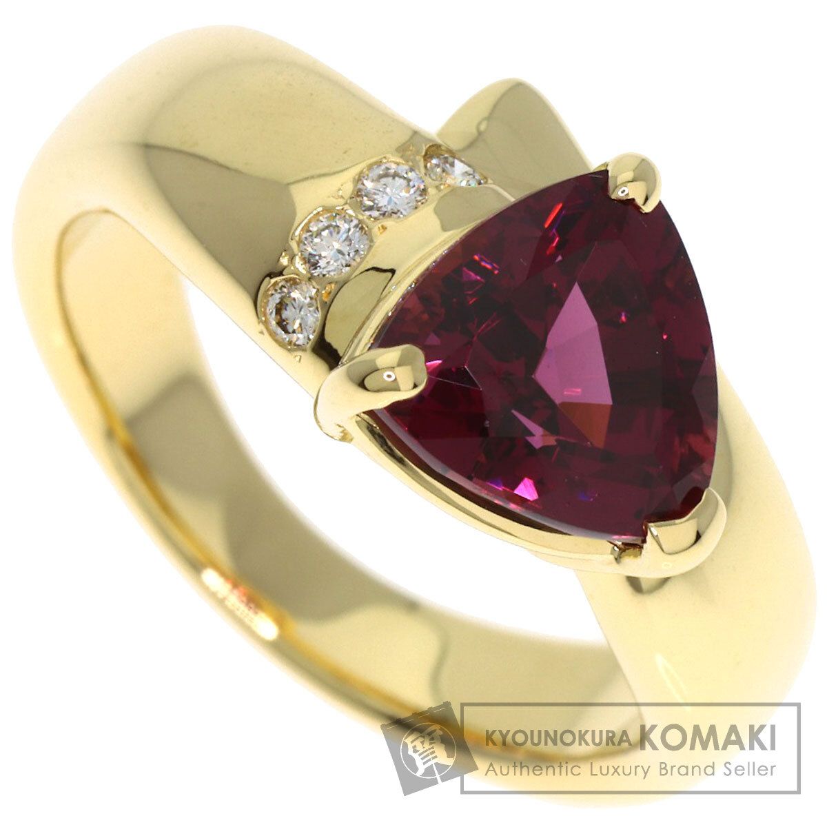 TASAKI タサキ ロードライトガーネット ダイヤモンド リング 指輪 K18YG レディース