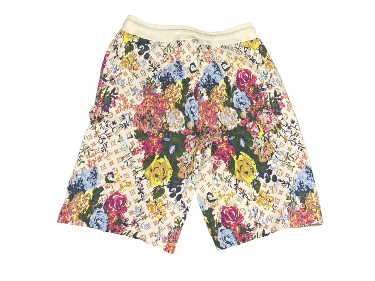 LOUIS VUITTON ルイヴィトン モノグラム ショーツ ショートパンツ サイズXL ボタニカル柄 マルチ 4 b 008202