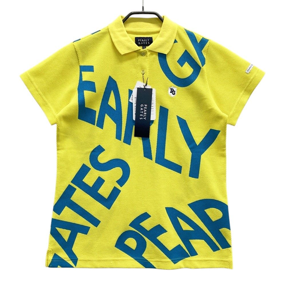 サイズ 1 PEARLY GATES パーリーゲイツ 055-2260710 半袖ポロシャツ ロゴプリント イエロー系 240101475325 ゴルフウェア レディース ストスト