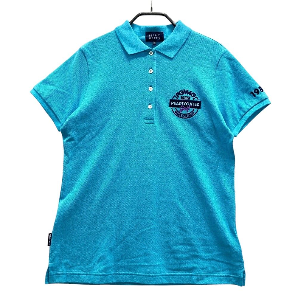 サイズ 1 PEARLY GATES パーリーゲイツ 055-1160102 半袖ポロシャツ ブルー系 240101475364 ゴルフウェア レディース ストスト