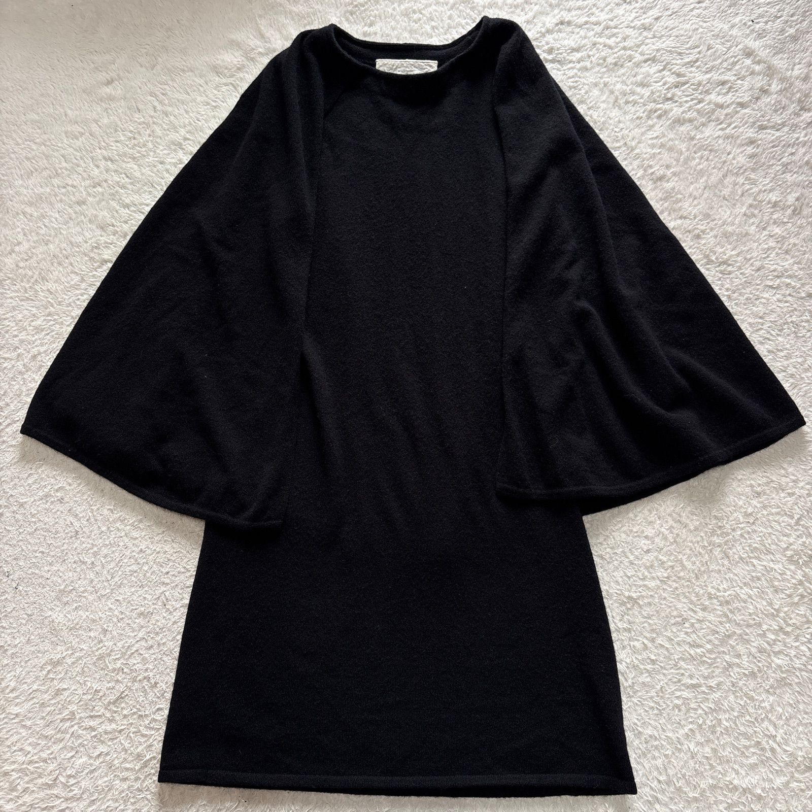 MYLAN カシミヤケープニットドレス ブラック ワンピース