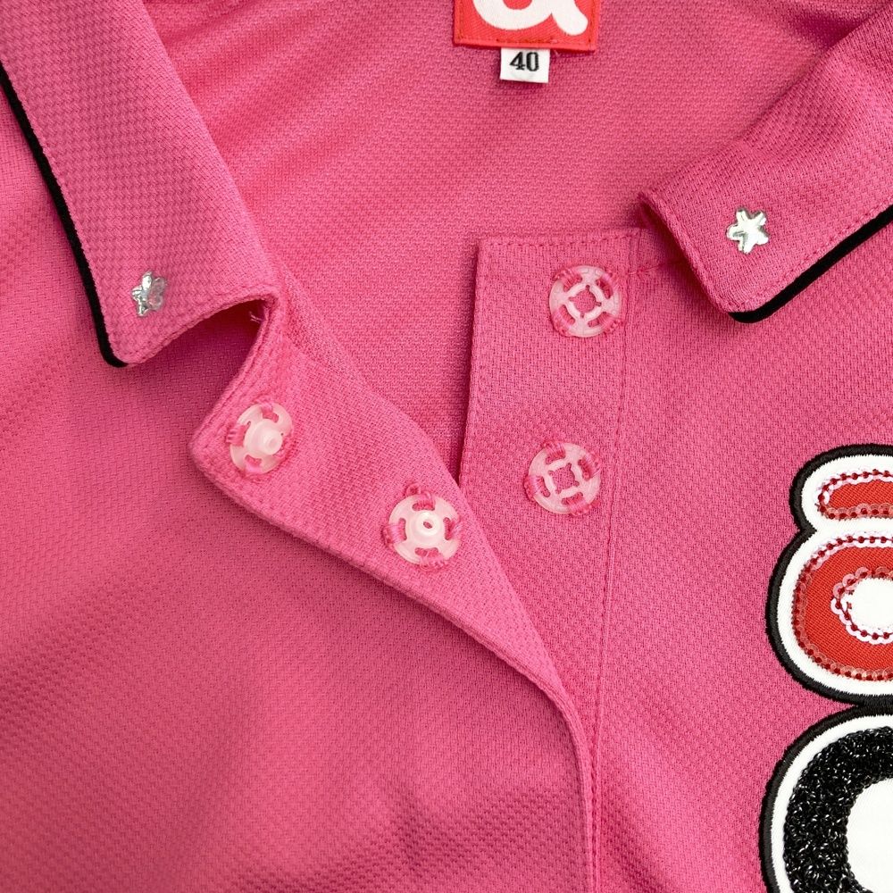 サイズ：40 ARCHIVIO アルチビオ 半袖ポロシャツ ピンク系