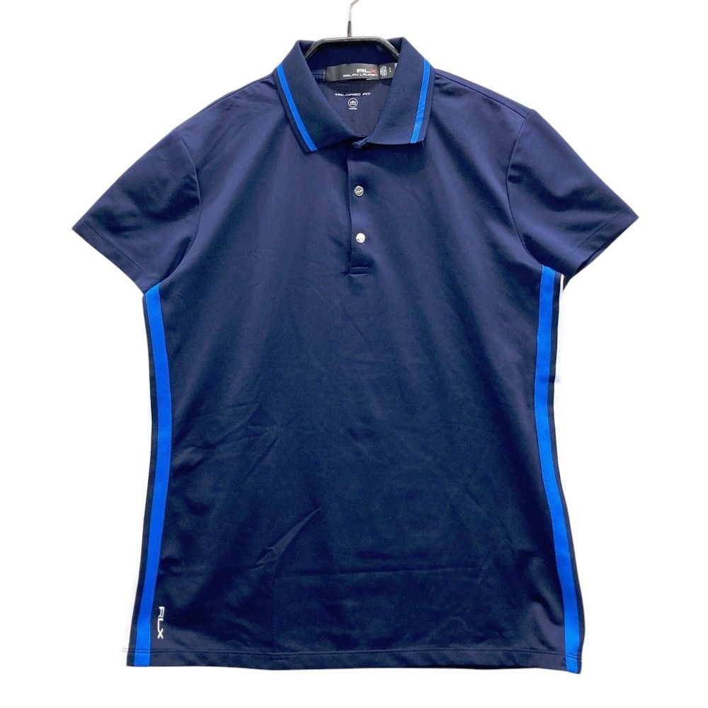 サイズ：S RLX ラルフローレン 半袖ポロシャツ ネイビー系